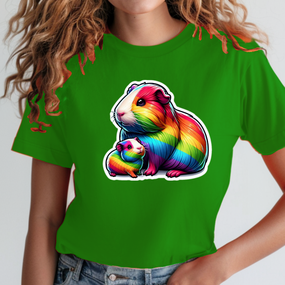 Rainbow Guinea Pigs Unisex Soft T-Shirt