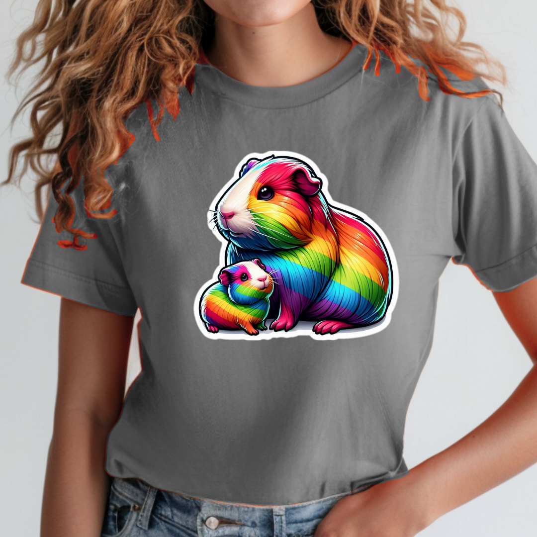 Rainbow Guinea Pigs Unisex Soft T-Shirt