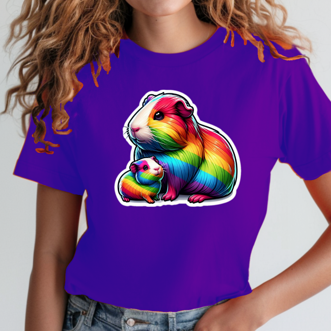 Rainbow Guinea Pigs Unisex Soft T-Shirt