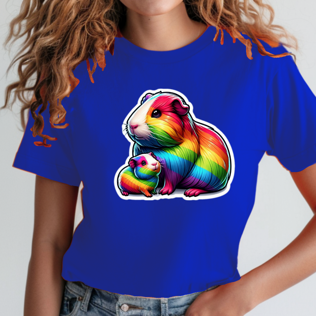 Rainbow Guinea Pigs Unisex Soft T-Shirt