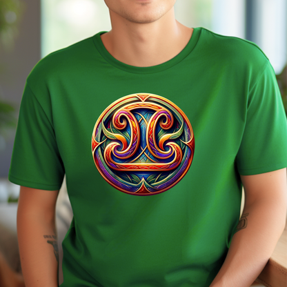 Celtic Design Astrological Symbol Unisex Soft style T-Shirt-Libra