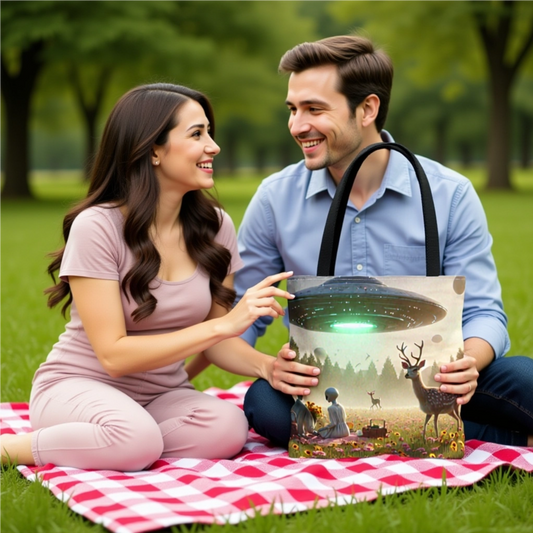 Alien Picnic Tote Bag