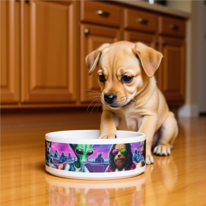 Aliens and Dogs Playing Poker Pet Bowl