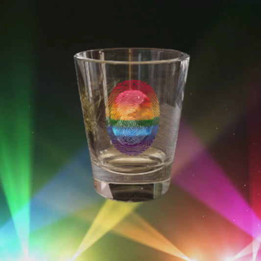 PRIDE Fingerprint Shot Glass