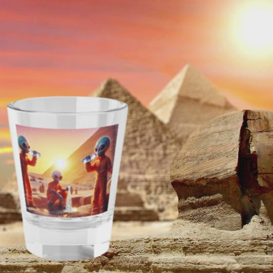 Alien Water Break at Giza Shot Glass