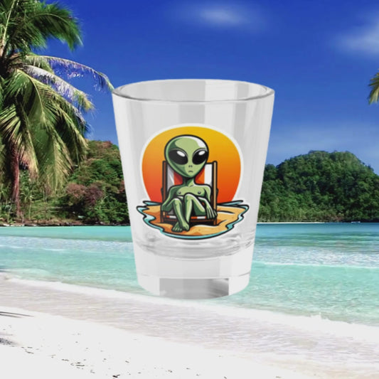 Lovely, Lonely Alien Shot Glass