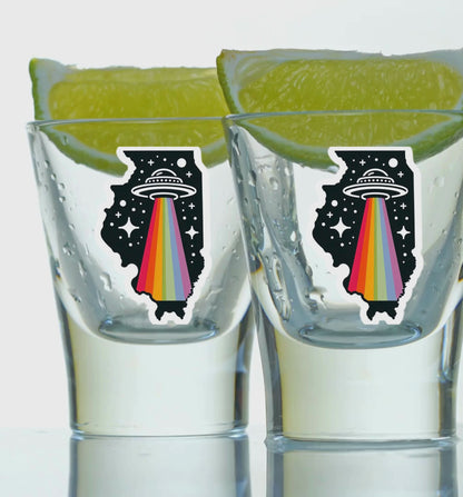 PRIDE Illinois Shot Glasses