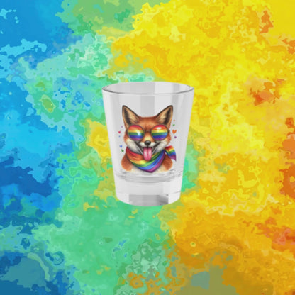 Rainbow Fox Shot Glass