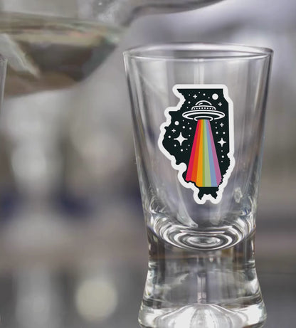 PRIDE Illinois Shot Glasses