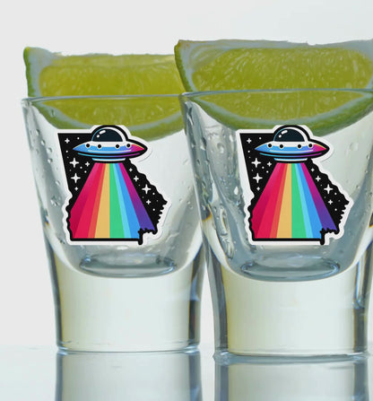 PRIDE Georgia Shot Glasses