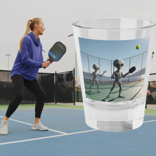 Pickleball Aliens 2 Shot Glass