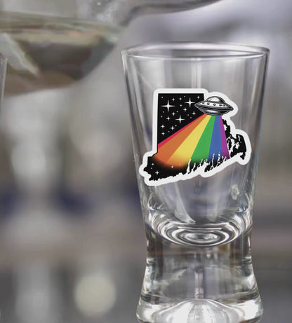 Rhode Island PRIDE Shot Glass