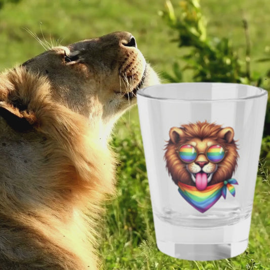 Rainbow Lion Shot Glass