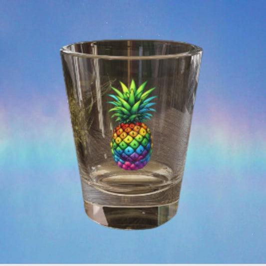 Rainbow Pineapple Shot Glass