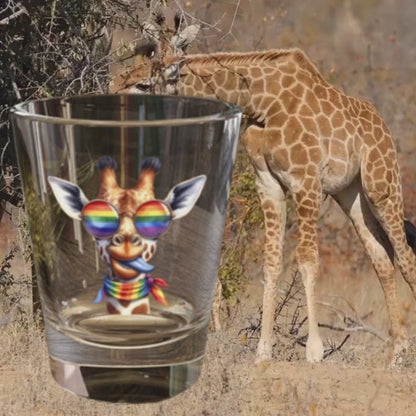 Rainbow Giraffe Shot Glass