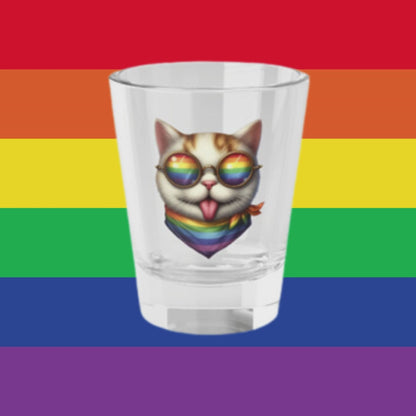 Rainbow Kitty Shot Glass