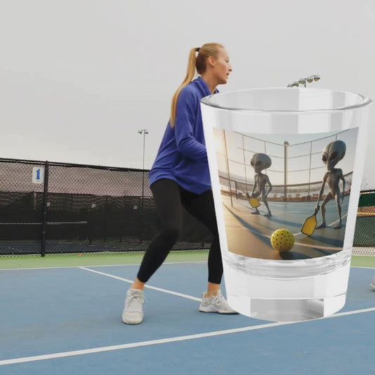 Pickleball Aliens Shot Glass