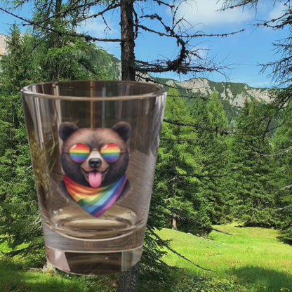 Rainbow Bear  Shot Glass