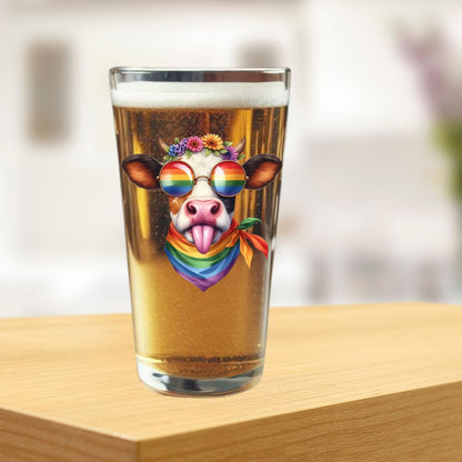 Pride Pint Glass-Cow