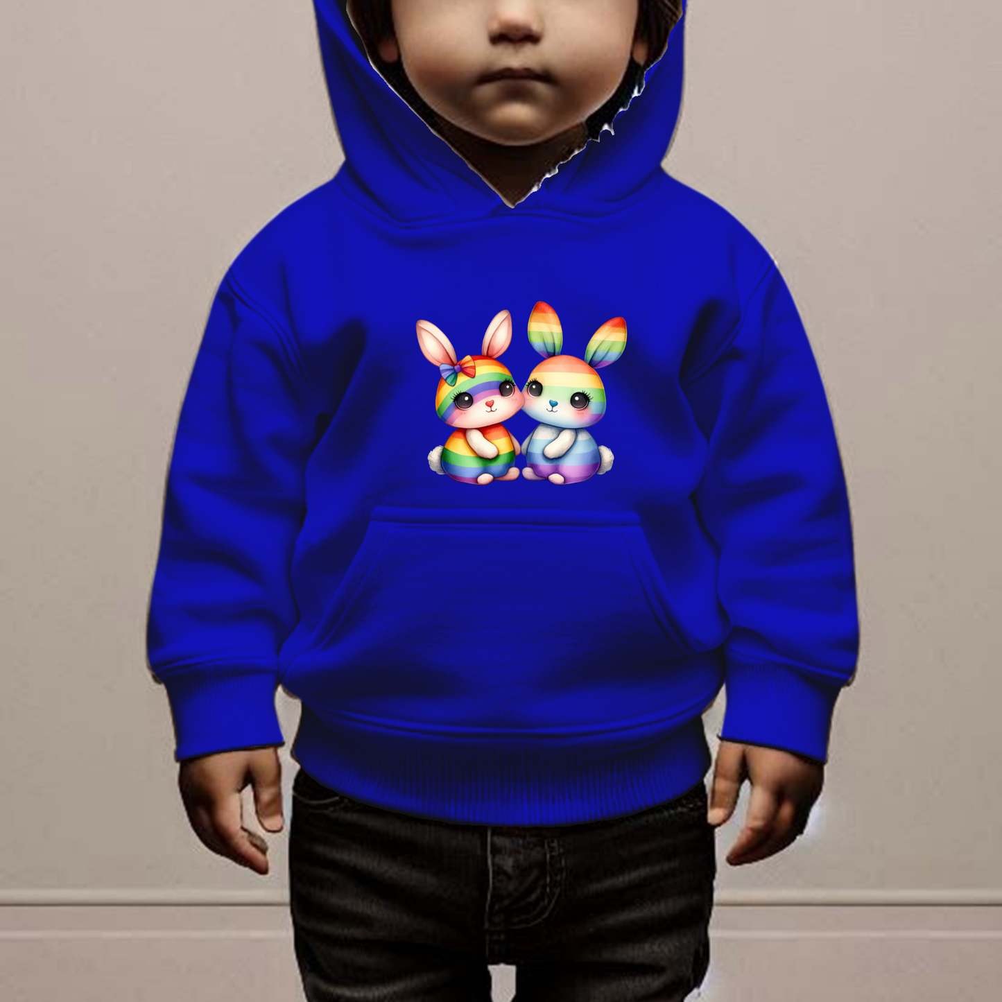Rainbow Rabbits Toddler Hoodie