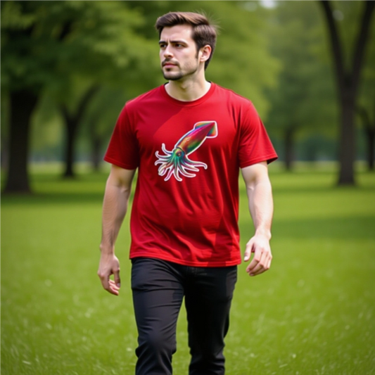 Rainbow Animals T-Shirt Collection: Squid