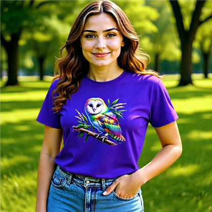 Barn Owl: Rainbow Animals T-Shirt Collection