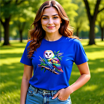 Barn Owl: Rainbow Animals T-Shirt Collection