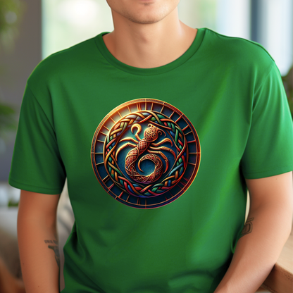 Celtic Design Astrological Symbol Unisex Soft style T-Shirt-Scorpio