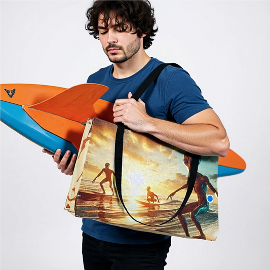 Sunset Surfer's Weekender Tote
