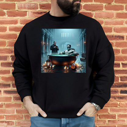 Frankenstein Hot Tub Halloween Sweatshirt