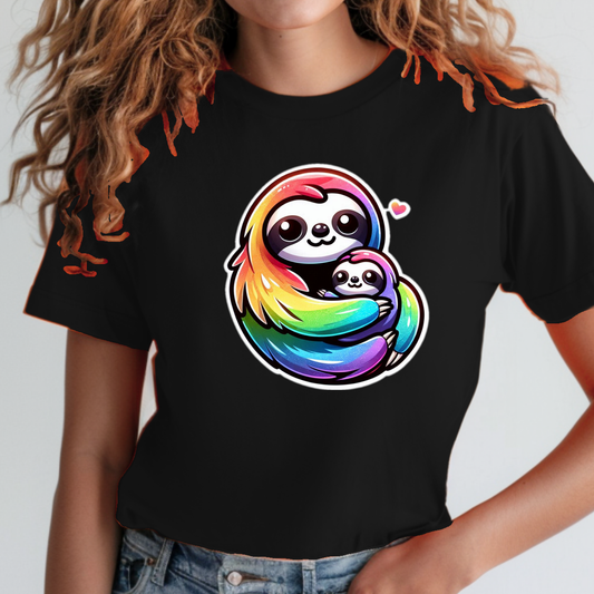 Rainbow Animals T-Shirt Collection: Cute Sloths