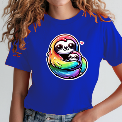Rainbow Animals T-Shirt Collection: Cute Sloths