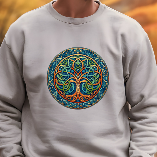 Crewneck Sweatshirt - Celtic Tree of Life Design