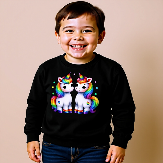 Kids' Sweatshirt - Rainbow Unicorns