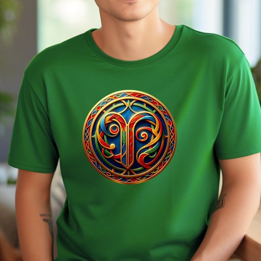 Celtic Design Astrological Symbol Unisex Soft style T-Shirt-Virgo